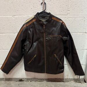 Arizona Jean Company Medium Brown Leather Bomber Jacket